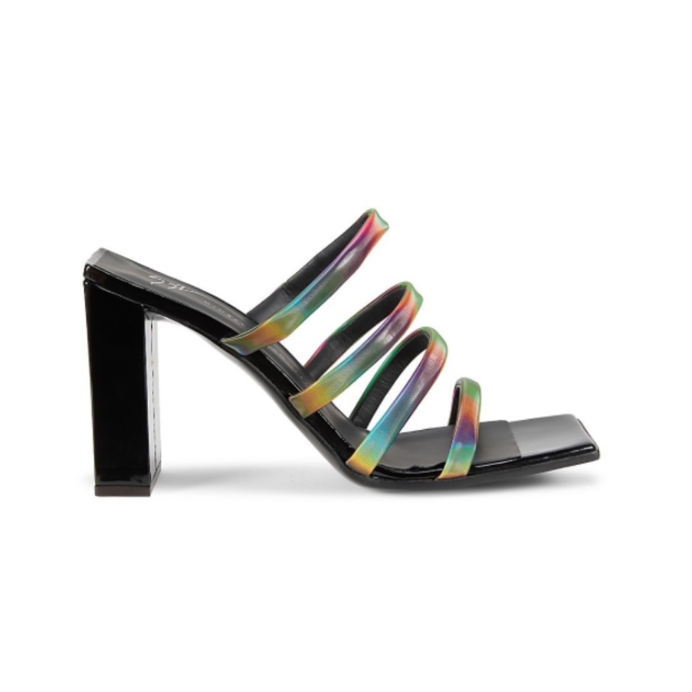 Giuseppe Zanotti Luxury Leather Sandals, Size 36, with Iridescent Straps